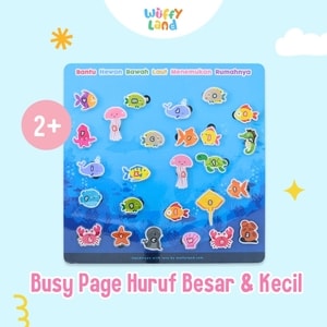 Mainan Anak Busy Page Wuffyland Huruf Besar dan Huruf Kecil