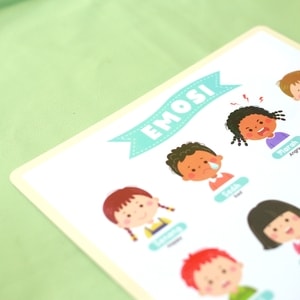 Mainan Anak Wuffyland Poster Edukasi Belajar Mengenal Berbagai Macam Emosi Wajah