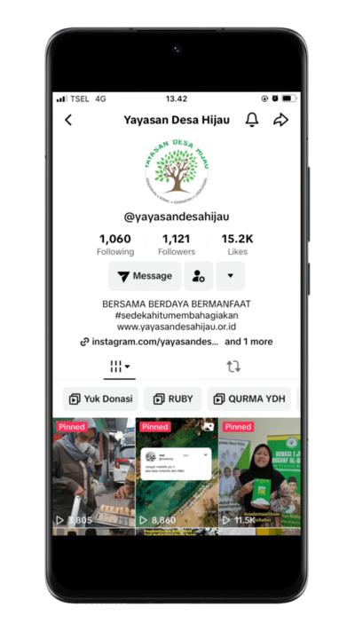 Tiktok Yayasan Desa Hijau