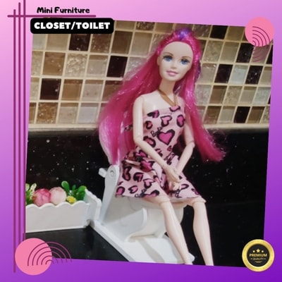 CLOSET/TOILET Mini furniture for dollhouse rumah barbie