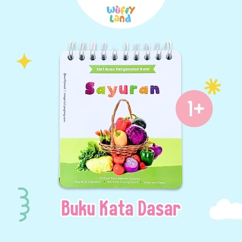 Mainan Anak Wuffyland Buku Mengenal Kata Sayuran