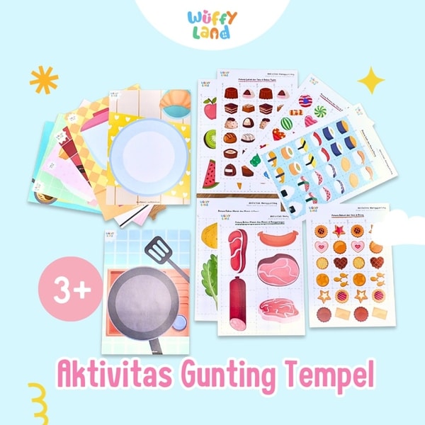 Wuffyland Worksheet Edukasi Anak Indonesia Murah Gunting dan Tempel