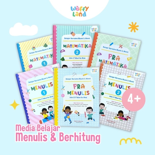 Worksheet Anak Montessori Wuffyland Belajar Bersama Bumi & Monthi Cocok Untuk Usia 3-7 tahun