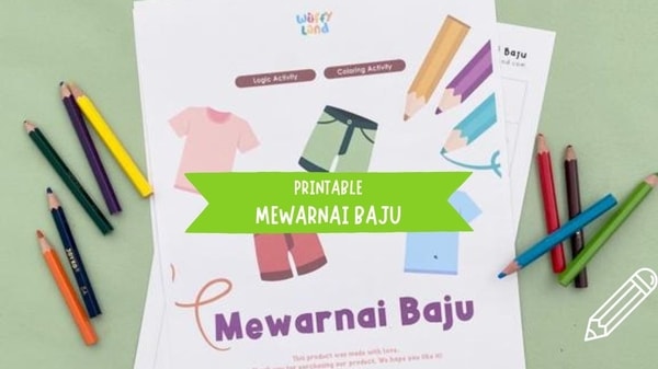 FREE PRINTABLE - Mewarnai Baju