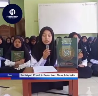 Terima kasih oleh Salsa dari Pondok Pesantren @madaralfaradis kepada Donatur-Donatur yang telah Berwakaf Al-Qur'an di Program Wakaf Al-Qur'an Yayasan Hashinah Umat Indonesia.🙏☺️

Terimakasih para Donatur Ibu Puni Teguh, Ibu Neneng Supri Nengsih, dan Ibu Risa, yang sudah mempercayakan Yayasan Hashinah Umat Indonesia. Semoga Allah SWT mengabulkan semua hajatnya dan dilimpahkan keberkahan.. Aamiin yaa Robbal'aalamiin.☺️🙏