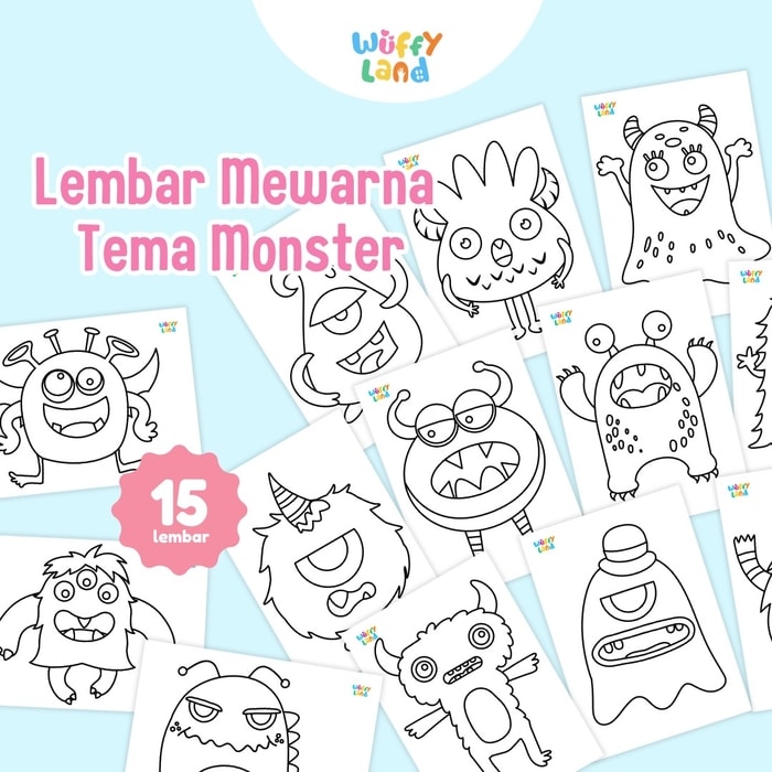 Aktifitas Mewarna Tema Monster (Ukuran A5)