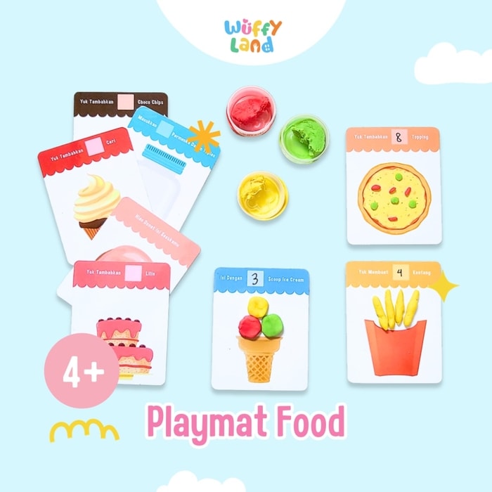 Mainan Anak Wuffyland Bermain Playmat Tema Food atau Makanan dengan Fundoh