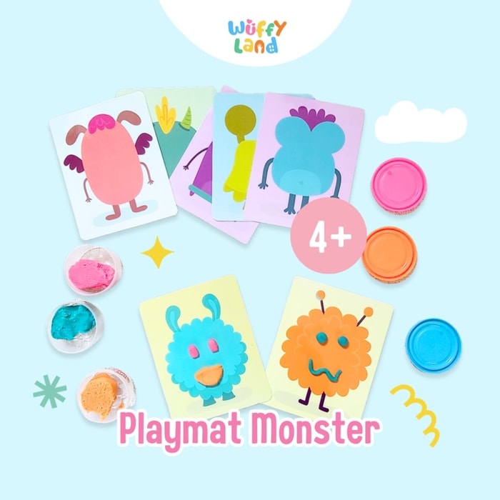 Mainan Anak Wuffyland Bermain Playmat Tema Monster dengan Fundoh
