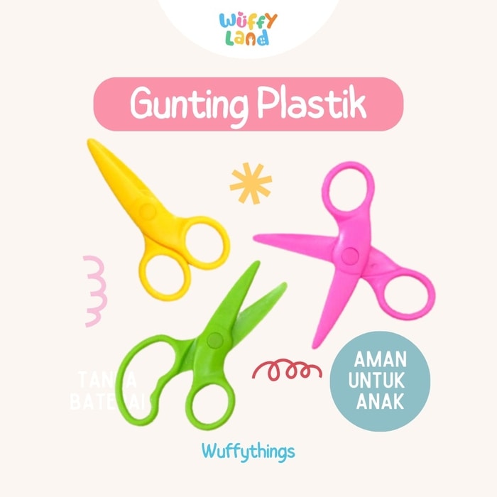 Gunting plastik anak bisa digunakan usia 3 tahun ke atas