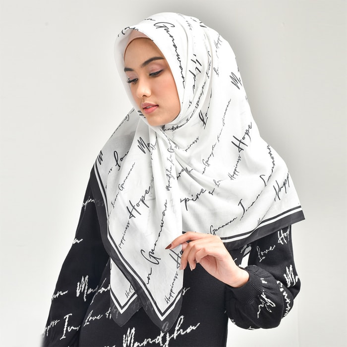 Perfect Monogram Purple Scarf  Hijab Mandjha Ivan  Gunawan 