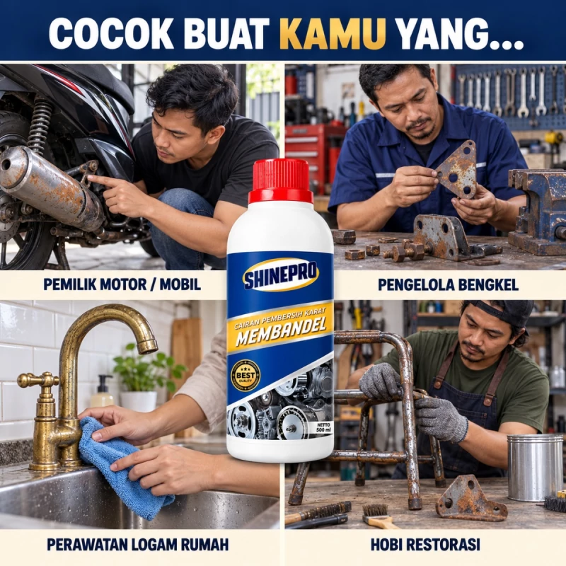 SHINEPRO cocok untuk pemilik motor dan mobil, bengkel, logam rumah, dan restorasi