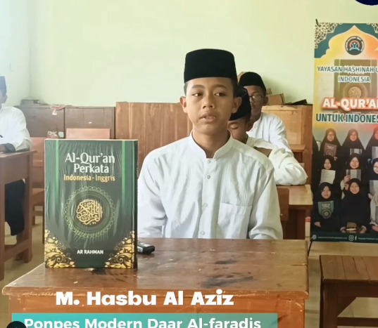 Terima kasih oleh M.Hasbu Al-Aziz dari Pondok Pesantren @madaralfaradis kepada Donatur-Donatur yang telah Berwakaf Al-Qur'an di Program Wakaf Al-Qur'an Yayasan Hashinah Umat Indonesia.🙏☺️

Terimakasih para Donatur Ibu Ana Prisisila, Bapak Sony Wicaksono, Bapak Hanafi, dan Ibu Julia Bertiana, yang sudah mempercayakan Yayasan Hashinah Umat Indonesia. Semoga Allah SWT mengabulkan semua hajatnya dan dilimpahkan keberkahan.. Aamiin yaa Robbal'aalamiin.☺️🙏