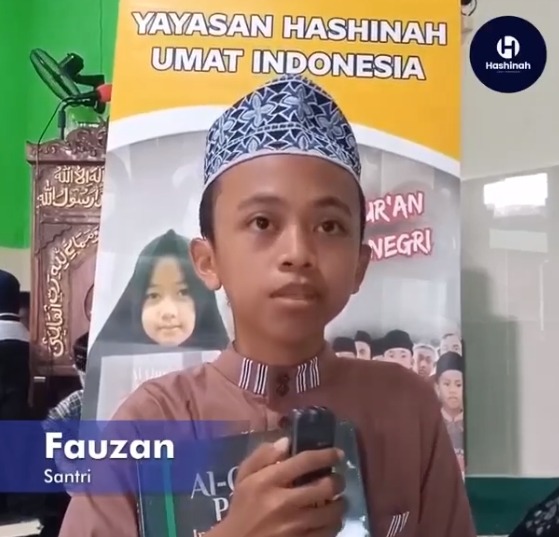 Ucapan terima kasih oleh Fauzan kepada Donatur - Donatur yang telah Berwakaf Al-Qur'an di Program Wakaf Al - Qur'an Yayasan Hashinah Indonesia🙏☺️

Terimakasih para Donatur ( MARTINI, ZAHRINAY dan MUNJIA ) yang sudah mempercayakan Yayasan Hashinah Indonesia ☺️🙏
