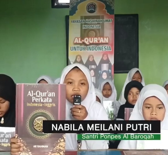 Ucapan terima kasih oleh Nabila Meilani Putri kepada Donatur - Donatur yang telah Berwakaf Al-Qur'an di Program Wakaf Al - Qur'an Yayasan Hashinah Indonesia🙏☺️

Terimakasih para Donatur ( SYAMSUDIN, SAID dan MUHAMMAD SOLEH ABDULLAH ) yang sudah mempercayakan Yayasan Hashinah Indonesia ☺️🙏