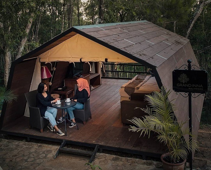 Serunya menginap dengan suasana Glamping di Jogja