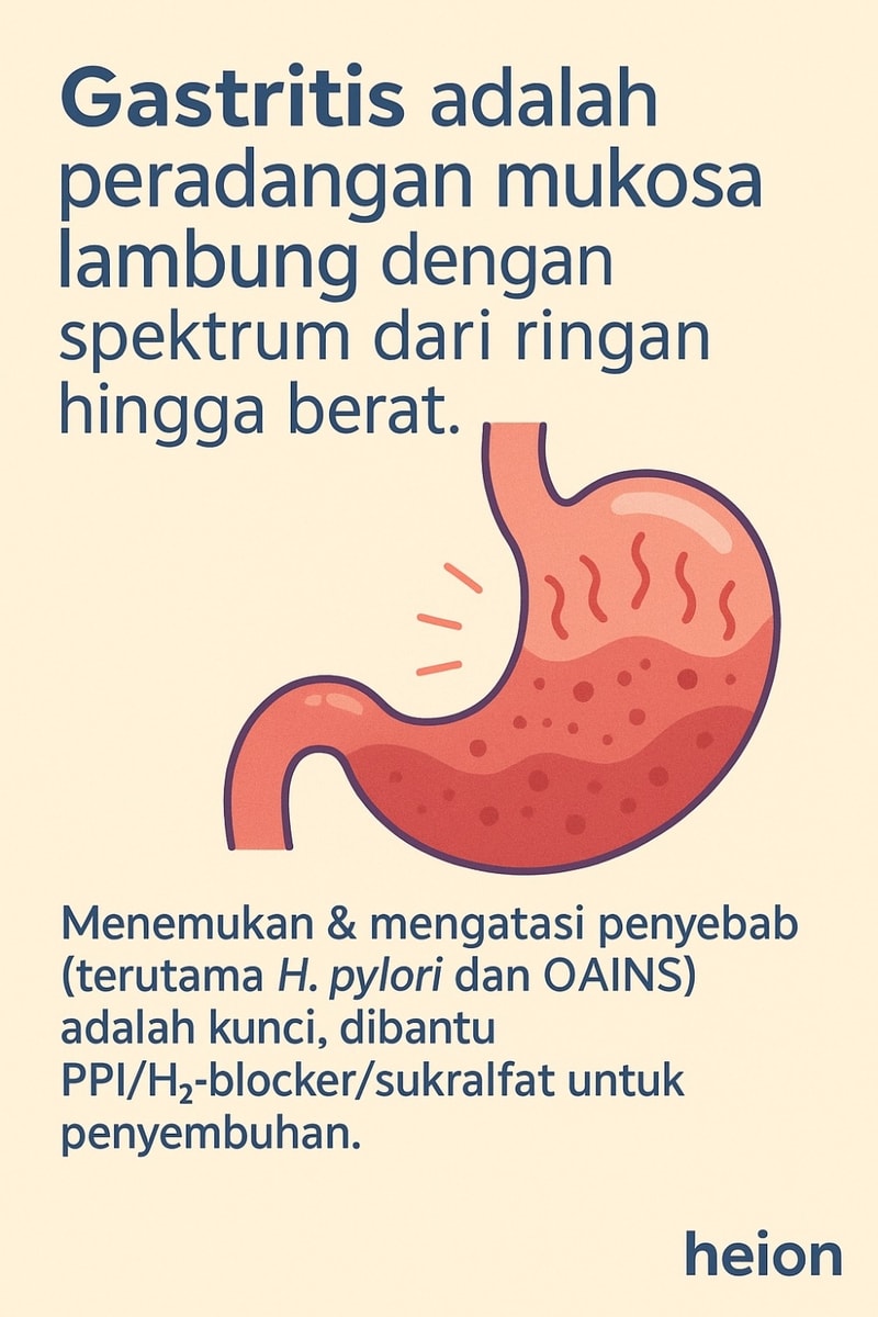Inflamasi Lapisan Lambung (Gastritis): penjelasan medis, tata laksana, dan FAQ