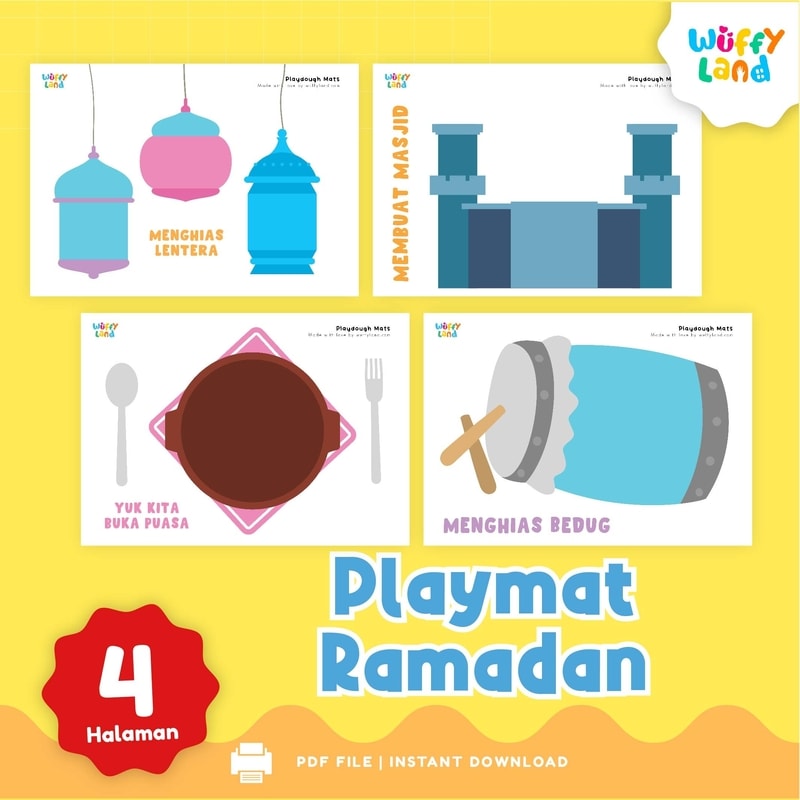 Wuffyland Worksheet Edukasi Anak Indonesia Playmat Ramadhan