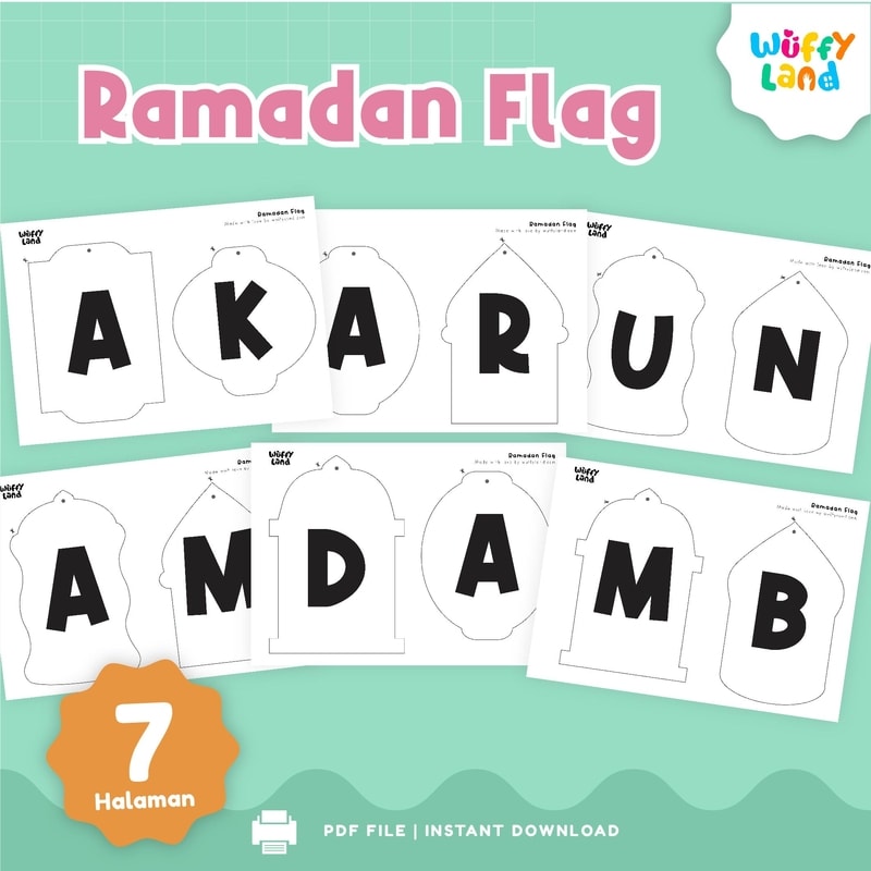 Wuffyland Worksheet Edukasi Anak Indonesia Murah Ramadhan Flag