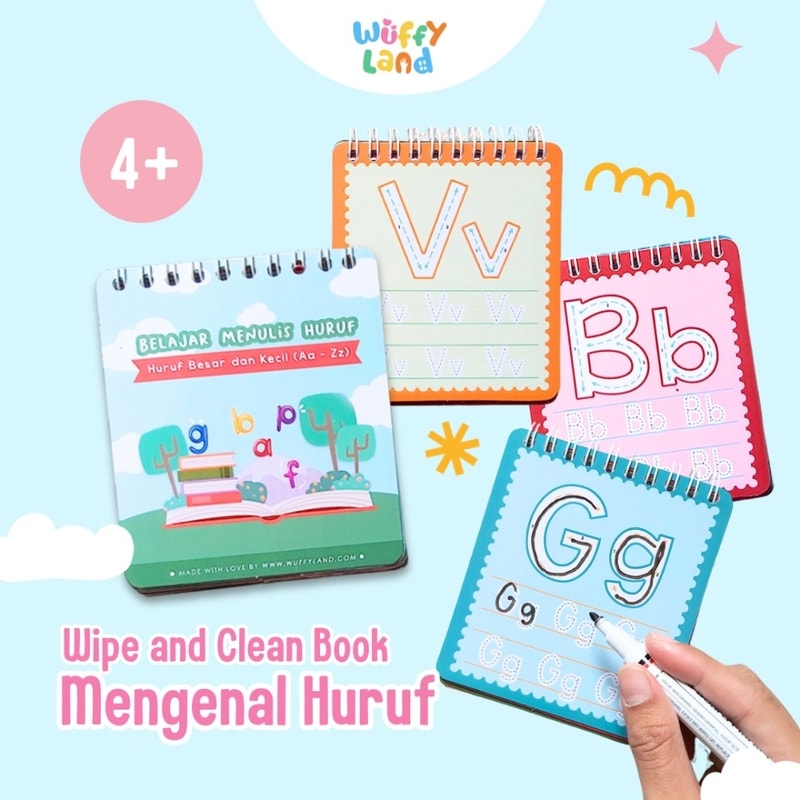 Mainan Anak Wuffyland Buku Belajar Menulis Huruf