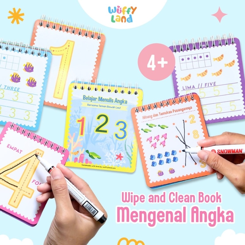 Mainan Anak Wuffyland Buku Menulis Angka dan Berhitung