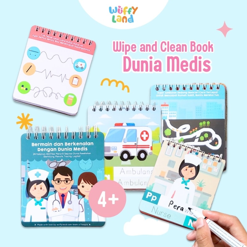 Mainan Anak Wuffyland Buku Belajar Tentang Dunia Medis atau Dokter