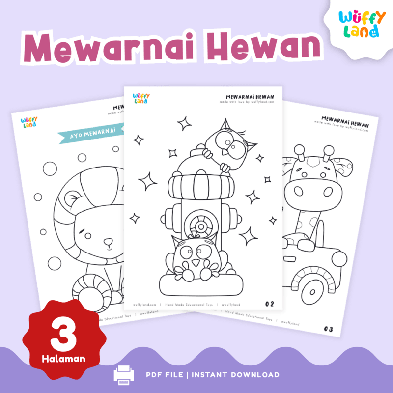 Wuffyland Worksheet Edukasi Anak Indonesia Murah Free printable