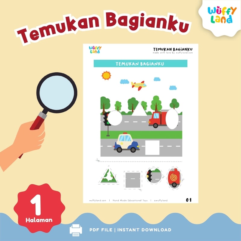 Wuffyland Worksheet Edukasi Anak Indonesia Murah Free Printable